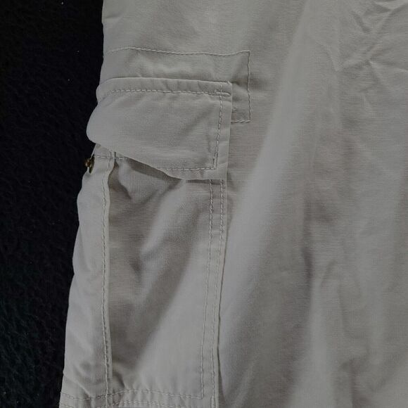Savane Mens Cargo Shorts Beige Size 42 Cotton Blend Pockets Button Zip - Picture 10 of 12